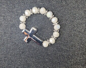 Rozenkransring met kruis