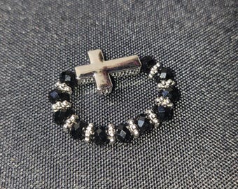 Rozenkransring met kruis