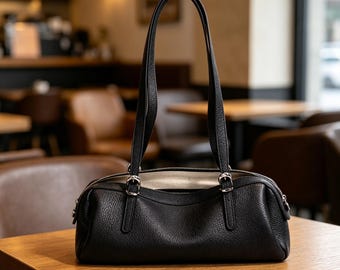 Customization,Genuine Leather Shoulder, Neutral Tone Work, Minimalist  for Women, Everyday Leather , Timeless Office Tote, Elegant Leather