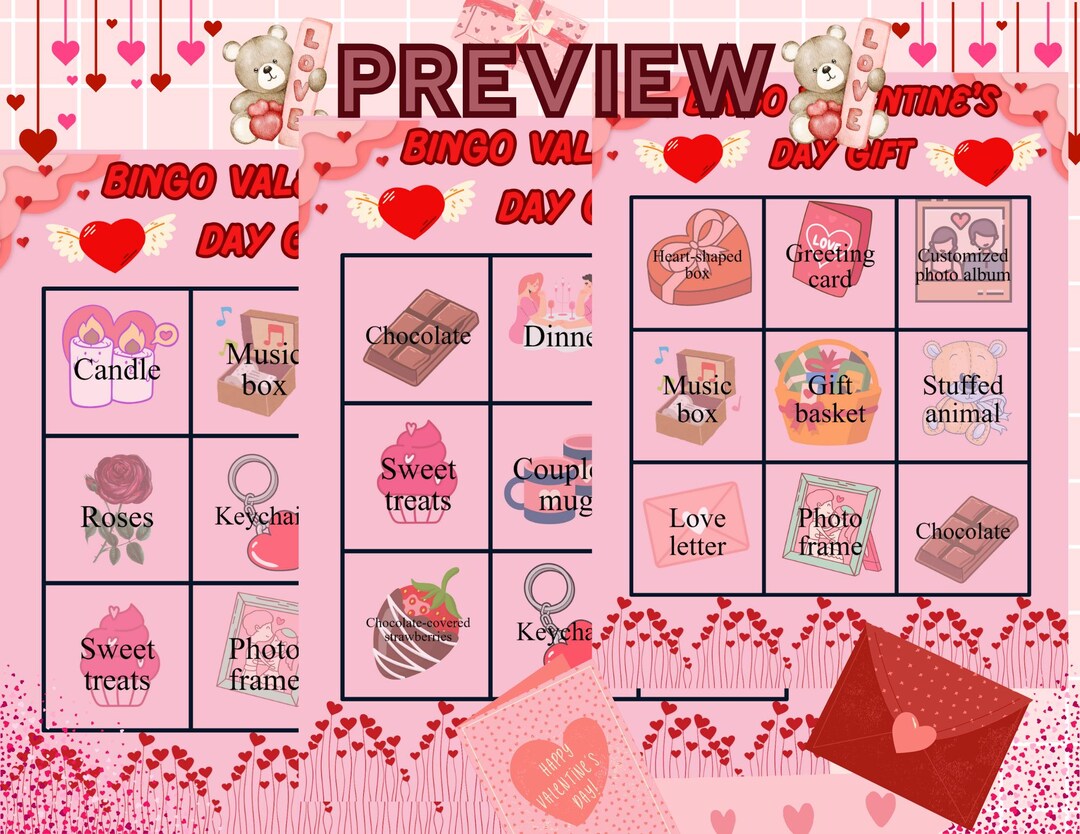 Valentine’s Day Bingo Printable Game for Kids | Classroom Activity ...