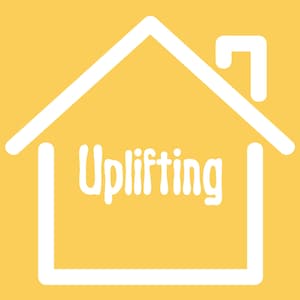 Sollevare House of Uplifting T-shirt met grafische print geel T-shirt Bella en canvas jeugd/volwassenen Unisex maten