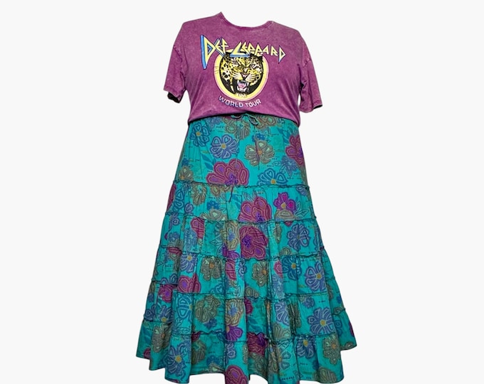 Size 16 Upcycled Def Leppard T-Shirt Dress