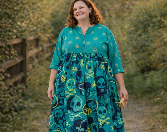 Size 24 Upcycled Skulls Dress