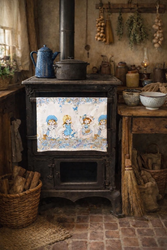 Upcycled Vintage Cotton Tea Towel | 1970's Storybook Children