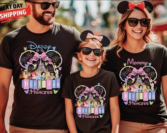 Custom Princess Birthday Shirt with Name and Age, Family Matching Tee 2026