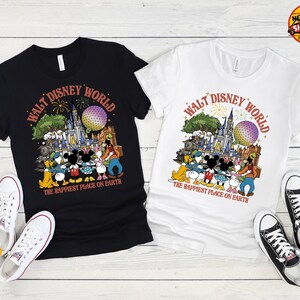 Vintage Walt Disney World 4 Parks Family Shirt, Retro Happiest Place on Earth Squad Tee, Matching Family Trip Outfit image 15