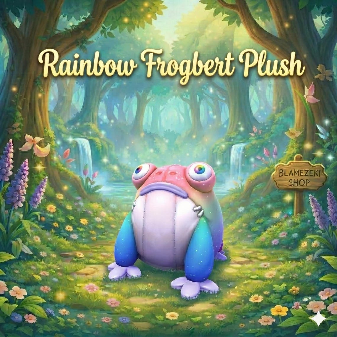 Frogbert Stand Palia Rainbow Frogbert Plush - Etsy