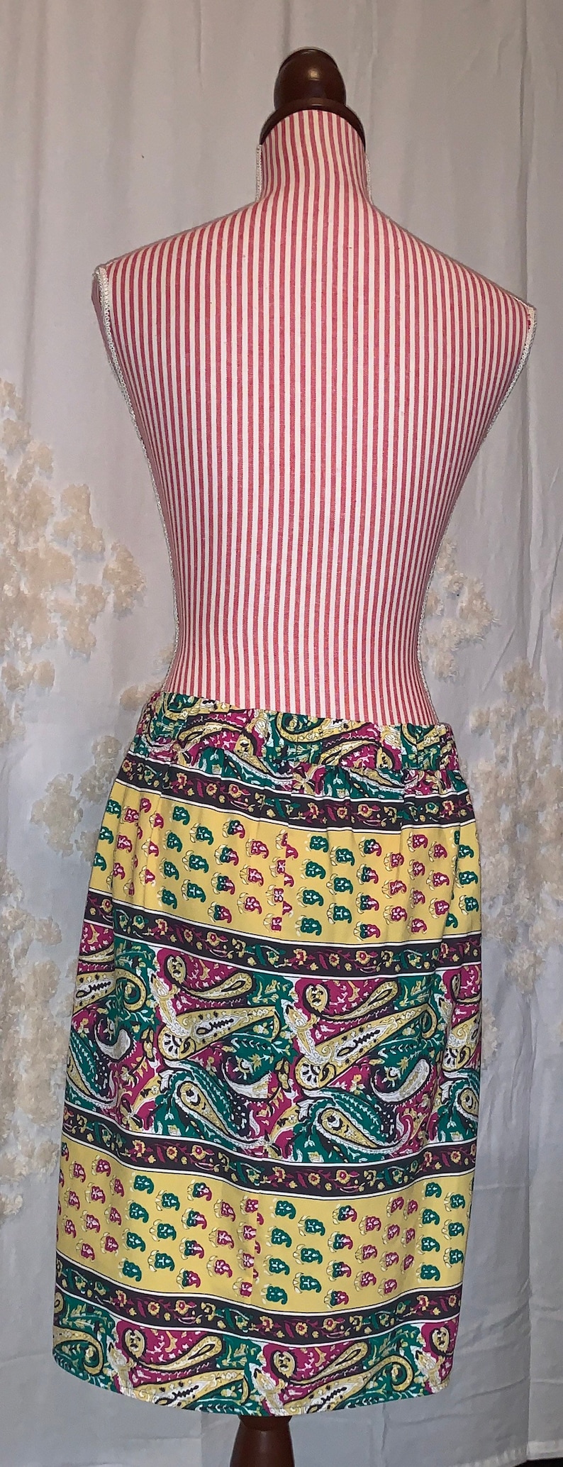 BCBG Max Azria Michaela Paisley Wrap Polyester Skirt Multicolor Medium