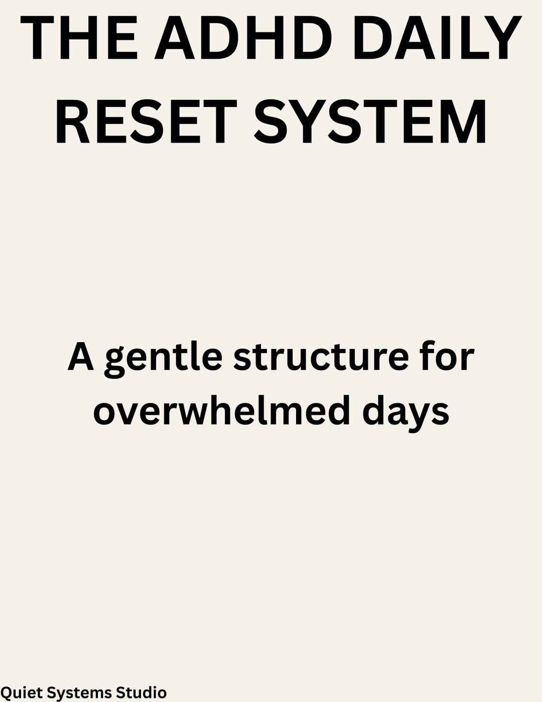 ADHD Daily Reset System | Printable ADHD Planner | Gentle Productivity ...