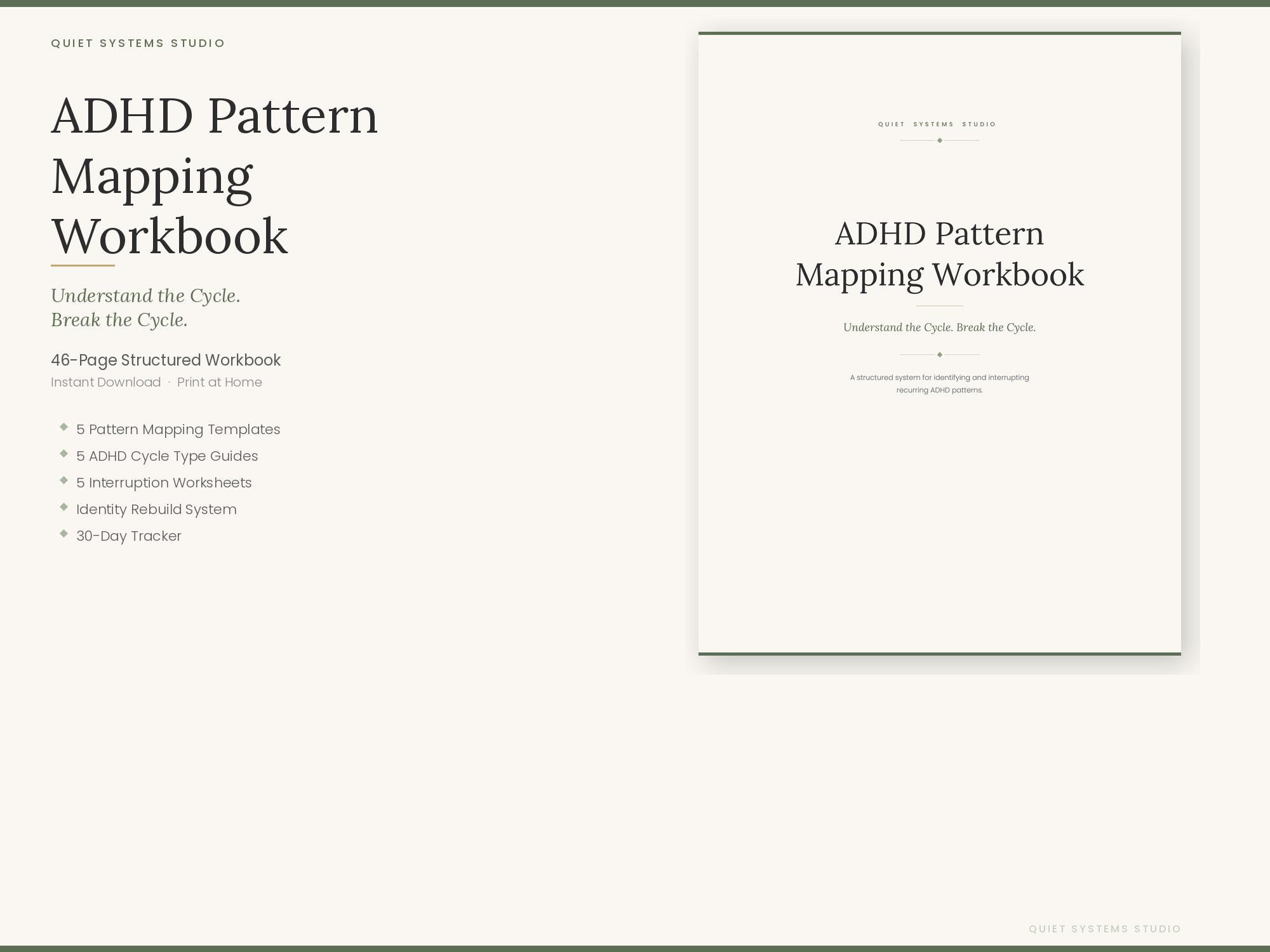 Adhd Reading Pattern ADHD Pattern Mapping Workbook Printable | Break Procrastination & All ...