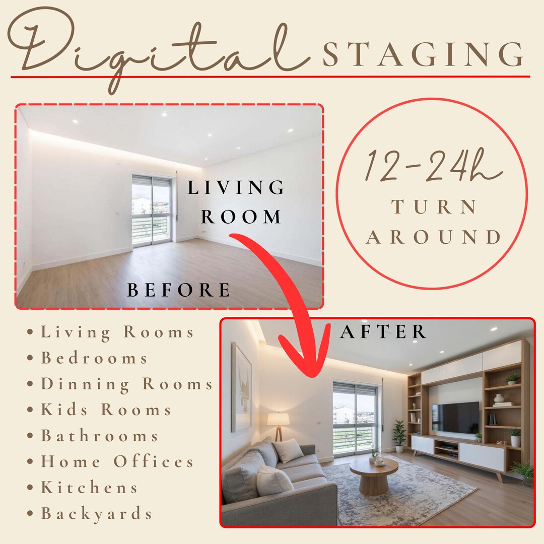 Virtual Home Staging | Realtor Marketing, Interior Design (digital ...