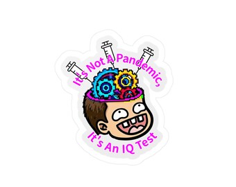 Funny English Sticker, Vinyl Laptop Decal, IQ Test Sarcastic Quote, Waterproof Water Bottle Sticker, English Language Gift