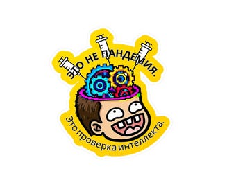 Funny Russian Sticker, Vinyl Laptop Decal, IQ Test Sarcastic Quote, Waterproof Water Bottle Sticker, Russian Language Gift