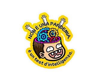 Funny Italian Sticker, Vinyl Laptop Decal, IQ Test Sarcastic Quote, Waterproof Water Bottle Sticker, Italian Language Gift