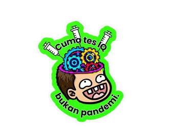 Funny Indonesian Sticker, Vinyl Laptop Decal, IQ Test Sarcastic Quote, Waterproof Water Bottle Sticker, Indonesian Language Gift
