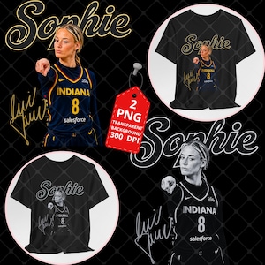 Sophie Cunningham PNG: Grafisk t-shirt med kvinnlig basketspelare (digital nedladdning)