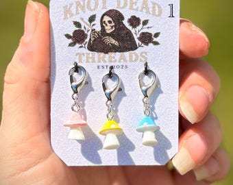 Stitch Markers: Mushrooms