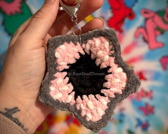 Crochet Keychain; Custom Keychain - Baby Demo Head