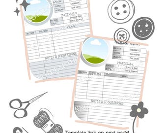 Template for Crochet Pattern Testing Feedback; Canva Template; Pattern Testing Notes Template