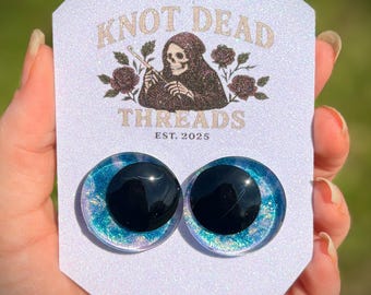 Hand-Painted Safety Eyes; Sinker Eyes: “Into the Deep” (25mm-35mm)