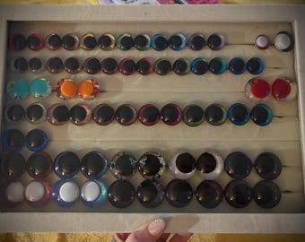 Custom Hand-Painted Safety Eyes; Custom Sinker Eyes: Custom (25mm-35mm)