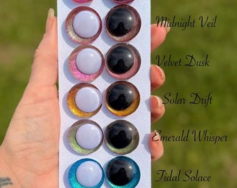 Hand-Painted Safety Eyes; Sinker Eyes: Ethereal Gaze Collection (16mm-35mm)