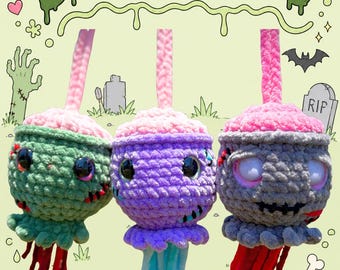 Brainy Babies Crochet Pattern; Severed Head Pattern; Zombie pattern; no-sew crochet pattern
