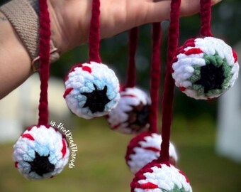 Crochet Car Hanger; Custom Car Hanger - Eyeball
