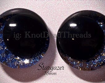 Hand-Painted Safety Eyes; Sinker Eyes: “Stargazer” (35mm)