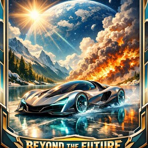 Futuristic concept Car printable: Cosmic Drive, 5th Dimension Art