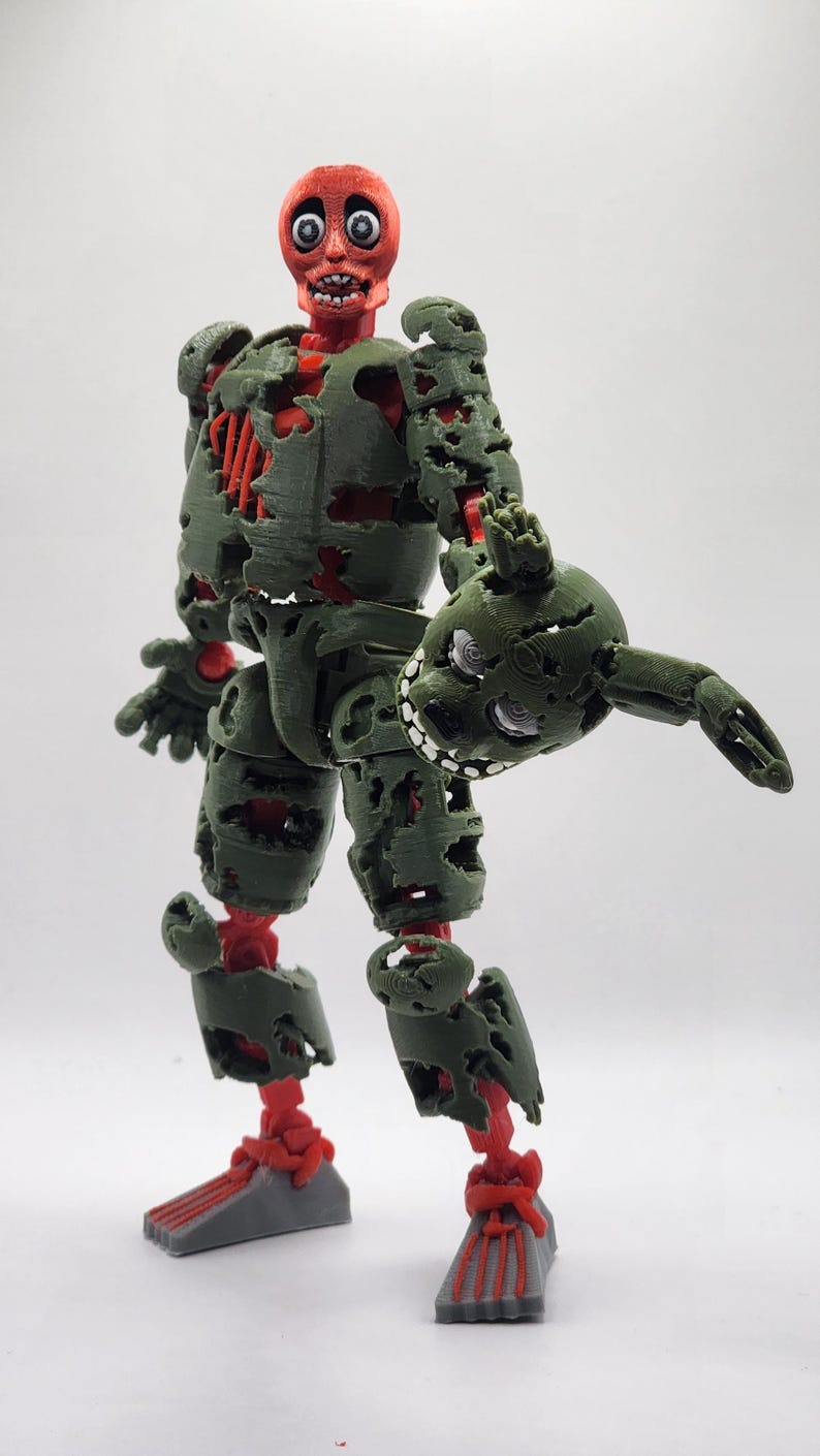 3D Printed Articulated Figure of Springtrap From Five Nights at Freddy ...