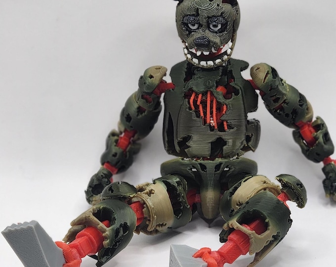 FNAF WAVE 5 | Springtrap Custom Retro Action Figure - Etsy