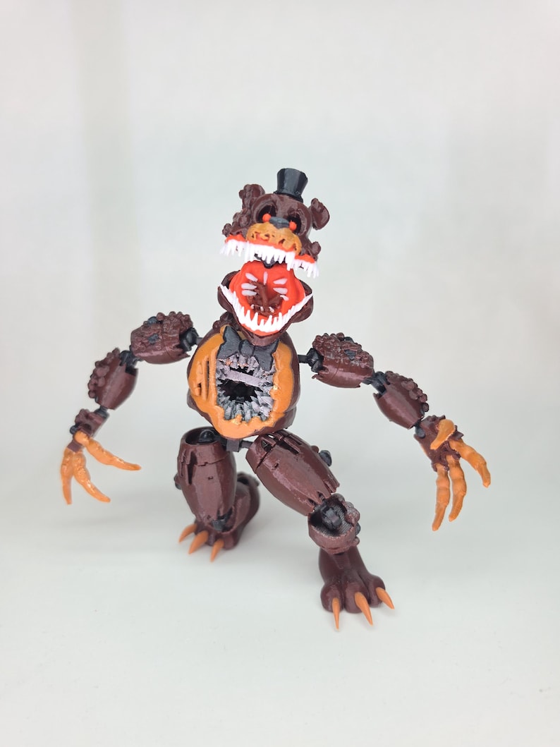 Contorted Freddy 3D Printed Articulated Figure of TWISTED FREDDY FNAF Five Nights at ...