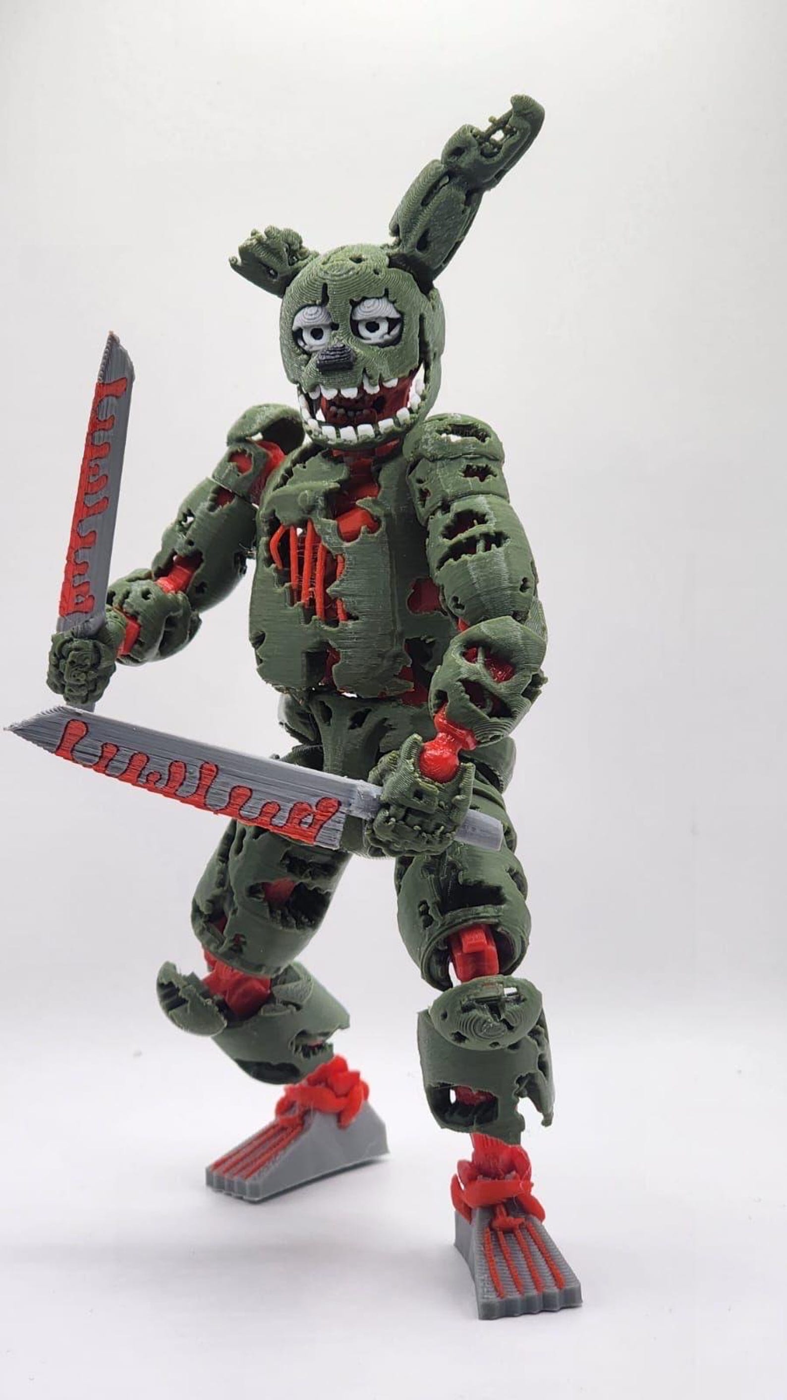 3D Printed Articulated Figure of Springtrap FNAF Five Nights at Freddy ...