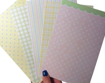 Spring Scrapbook Paper Pack  | Pastel Patterned Paper for Junk Journals, Planners & Scrapbooking