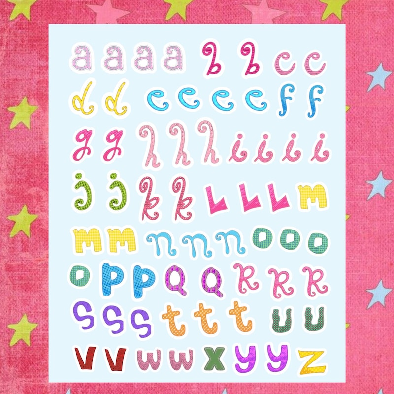 Hand Written Ransom Note Whimsy Alphabet Stickers - Etsy