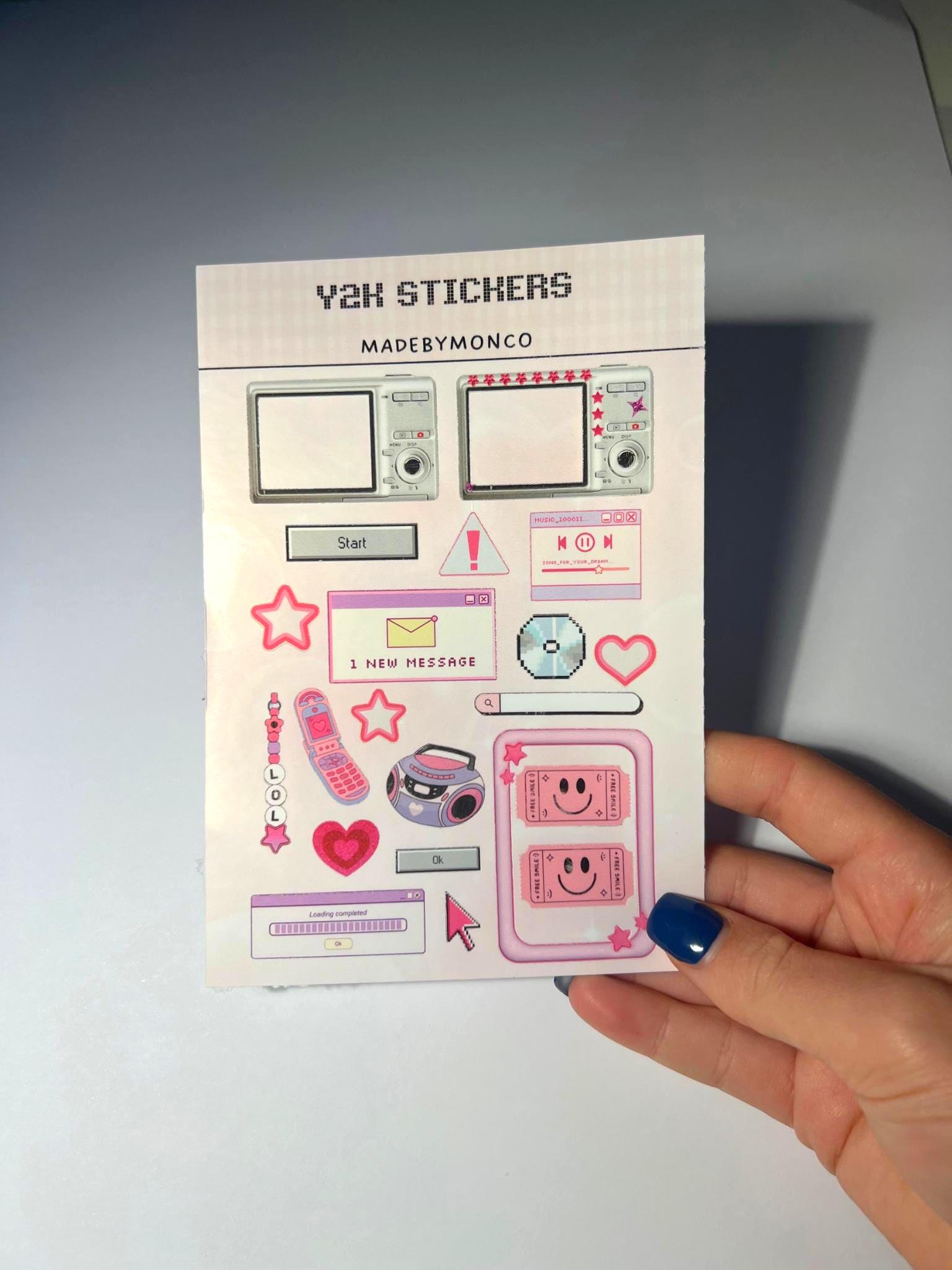 Y2K Sticker Sheet | Retro 2000s Kawaii Decals (6.5 X 4 In) - Etsy