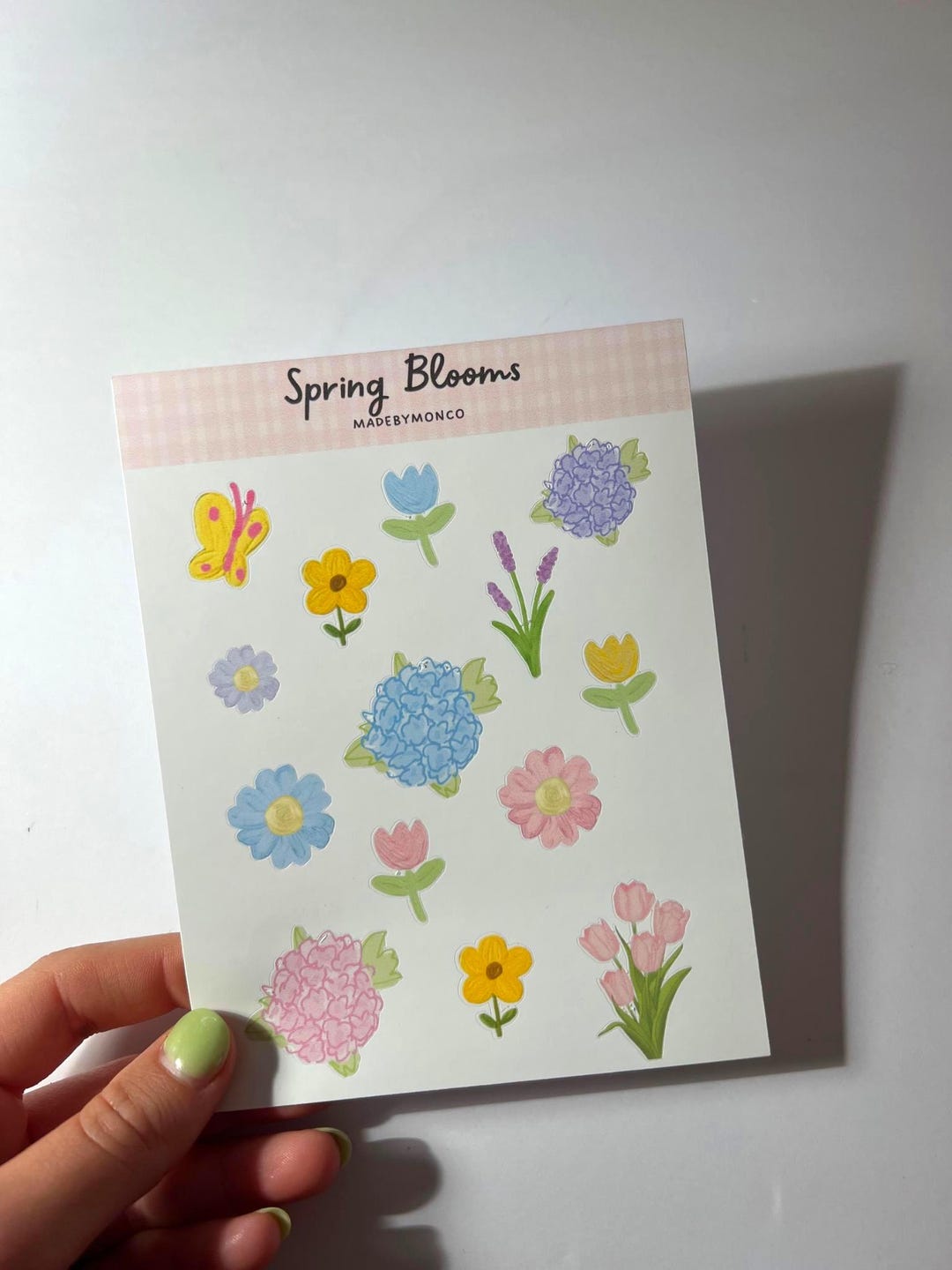 Spring Flower Sticker Sheet | Floral Stickers | Pastel Flowers ...