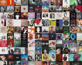Music Collage Kit Download, 1100+ Album Cover Prints, HD Digital Wall Art for Room Decor