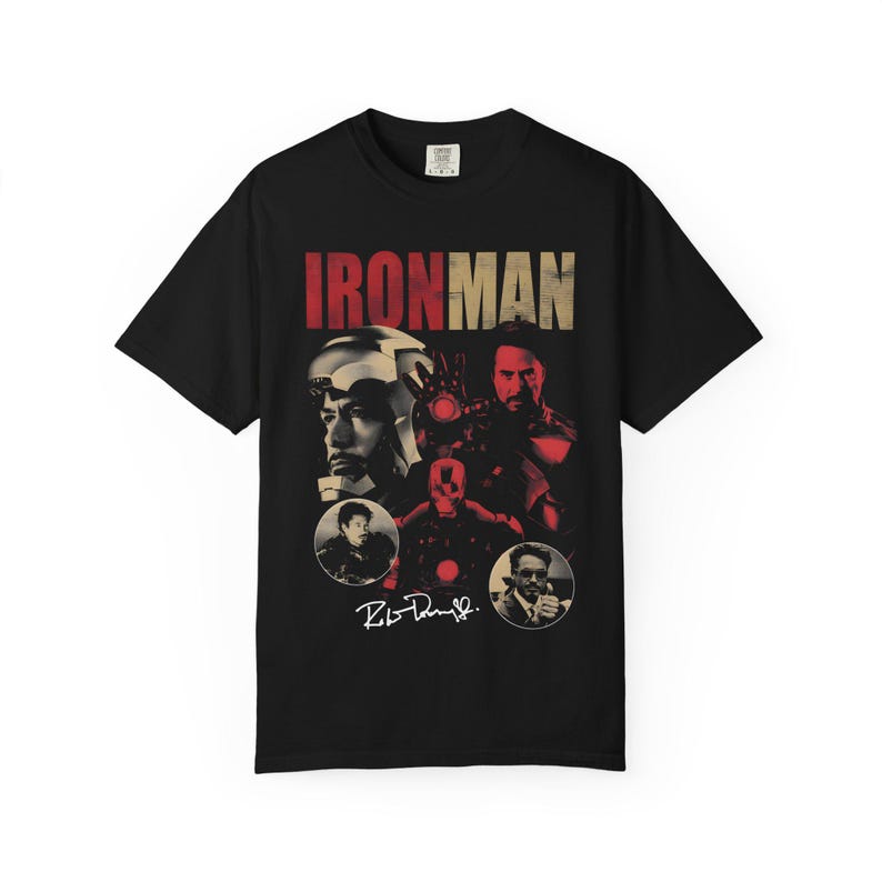 Ironman Collage T-Shirt | Superhero Movie Character Tee image 1