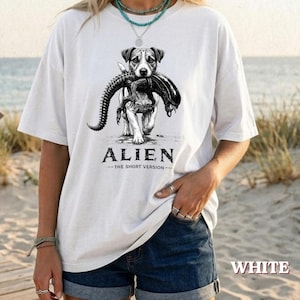 Alien The Short Version Dog Shirt - Sci-Fi Horror Parody Graphic Tee