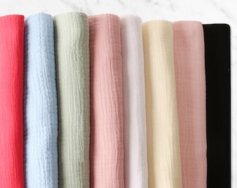 100% Cotton Double Gauze Fabric, Soft Muslin Swaddle Sewing, Breathable Baby Blanket DIY