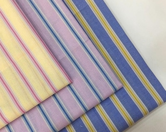 100% Cotton Striped Fabric,Soft Washed Yarn Dyed Fabric,Shirts Tops Tablecloth Quilting Sewing