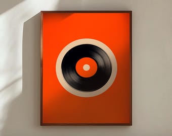 Vinyl #1 | sunday modern | mid-century minimalist art print | lofi hifi stereo record poster