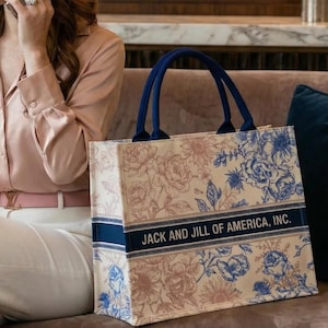 Jack and Jill Floral Tote Bag | Elegant JJOA Conference Tote | Chapter Gift for Moms image 2