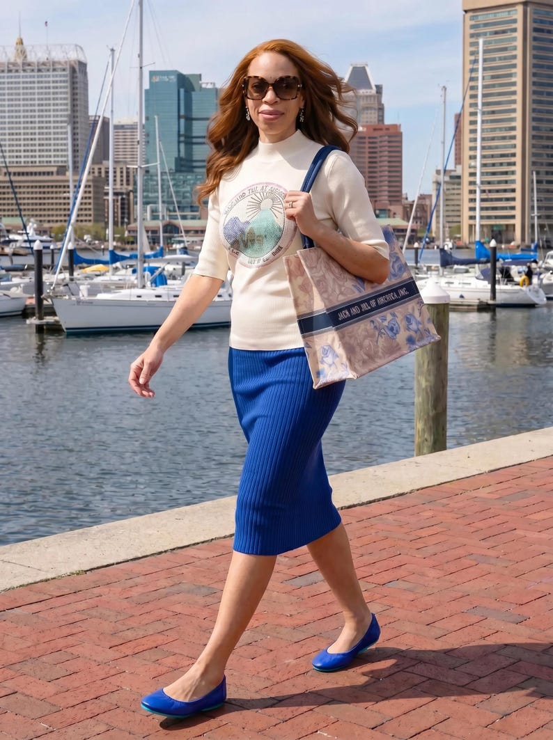 Jack and Jill Floral Tote Bag | Elegant JJOA Conference Tote | Chapter Gift for Moms image 3