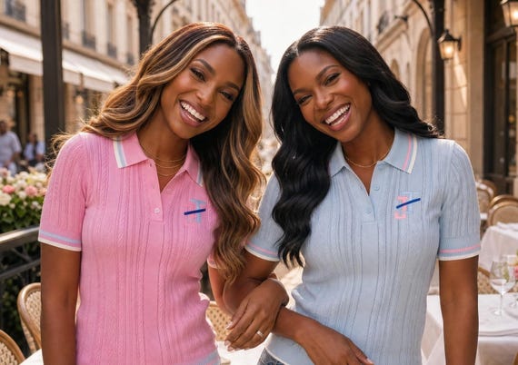 Jack and Jill Polo Sweater | Embroidered Knit Top | Pink & Blue Legacy Shirt | Boutique Jack and Jill |  MADE TO ORDER | Ships in 3-4 Weeks