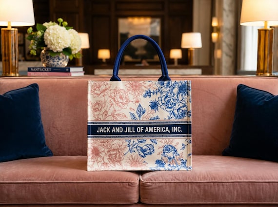 Jack and Jill Floral Tote Bag | Elegant JJOA Conference Tote | Chapter Gift for Moms