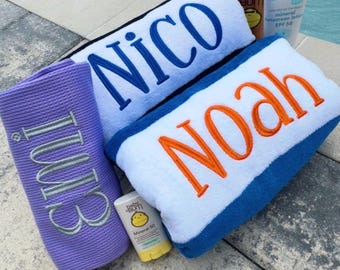 Personalized Beach Towel | Custom Name Pool Towel, Summer Vacation Essentials