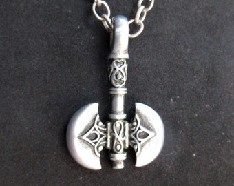 Pewter War Hatchet Necklace